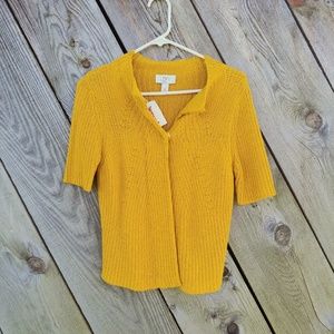 Loft, mustard cover up sweater size M